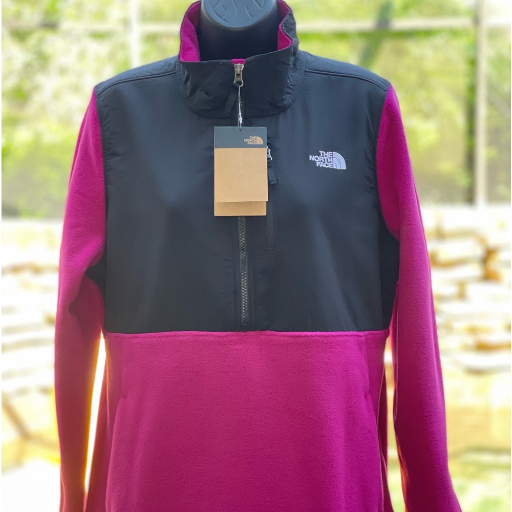 NORTH FACE WOMENS CANDESCENT PULLOVER (L) PURPLE/BLACK